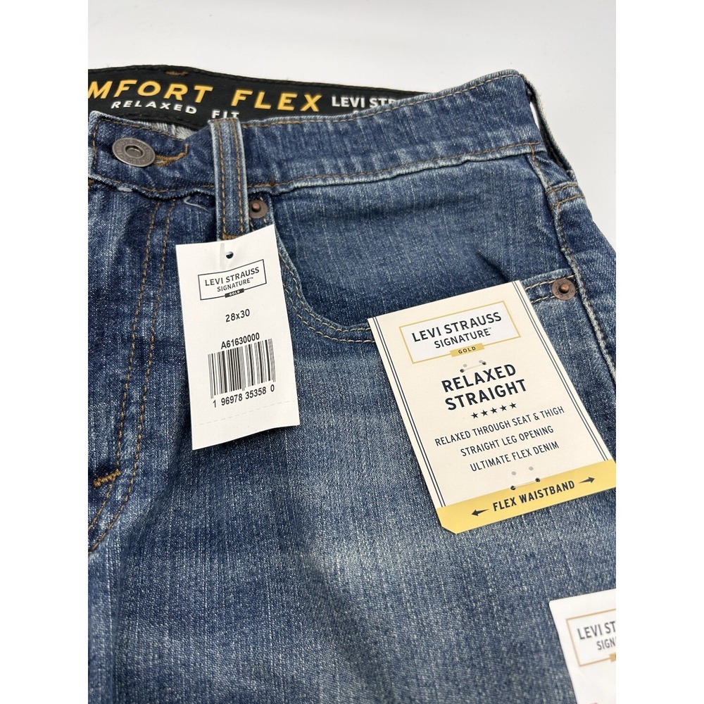 Signature by Levi Strauss & Co. Gold Mens Relaxed Fit Flex Jeans Size 28 x 30
